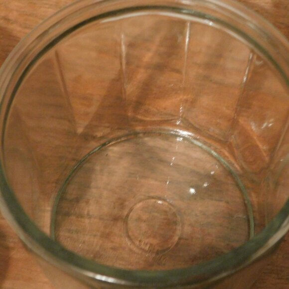 Beveled Glass Jar with Lid Cookie Jar, fruit jar, 12 oz - Picture 3 of 4